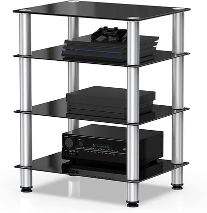 FITUEYES 4-Tier Media Stand Audio/Video Component Cabinet by FITUEYES