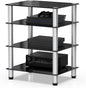 FITUEYES 4-Tier Media Stand Audio/Video Component Cabinet by FITUEYES
