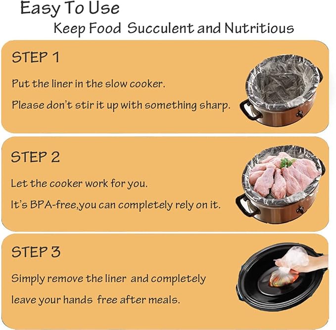 16 Bags Slow Cooker Liners, Disposable Multi Use Cooking Bags, Large Size Fit - Image 4