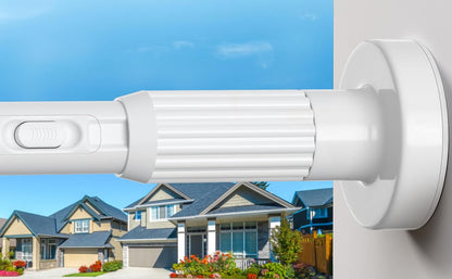 Long Tension Rod 39-144inch White Tension Curtain Rods no Drilling | 1.26" Diameter Outdoor Curtain Rod for Patio,Windows,Anywhere Heavy Duty Spring Rods Adjustable