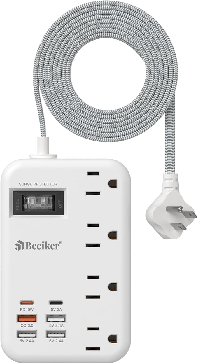 45W USB C Travel Power Strip- PD 45W Fast Charging Station by Beeiker-BetterHelperforYou