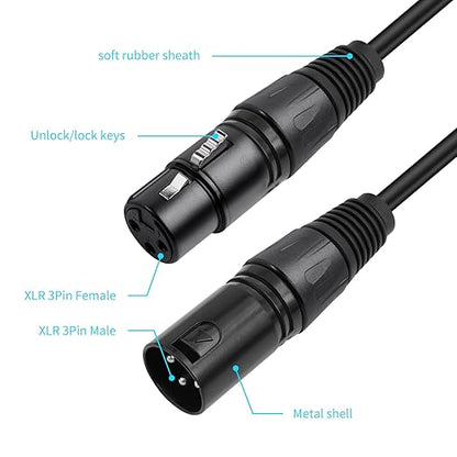2 Pack XLR Splitter Cable, 1 Maleto 2 Female, 1.5FT Stereo Mic to L&R Audio - Image 3