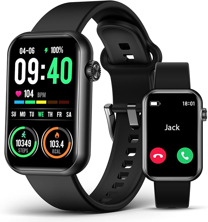 Smart Watch Fitness Tracker, 24/7 Heart Rate Spo2 Blood Pressure Monitor Sleep by EGQINR
