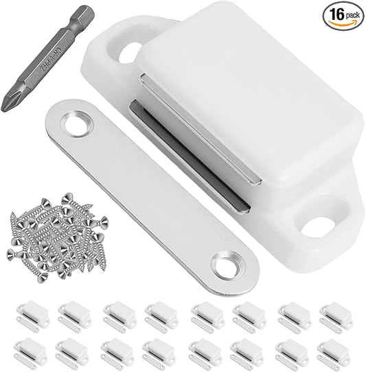 16 Pack Magnetic Push Latch, Heavy Duty Magnetic Touch Latch, by Unknown