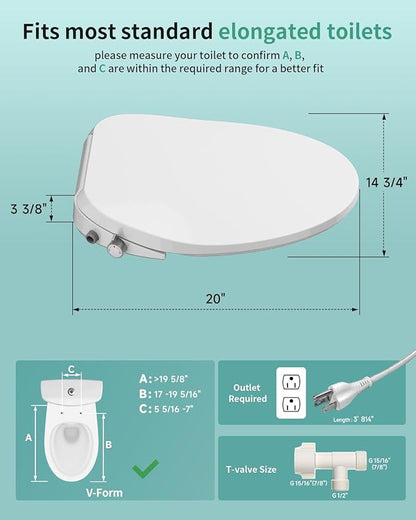 SR SUN RISE Electric Bidet Toilet Seat Elongated - Image 9