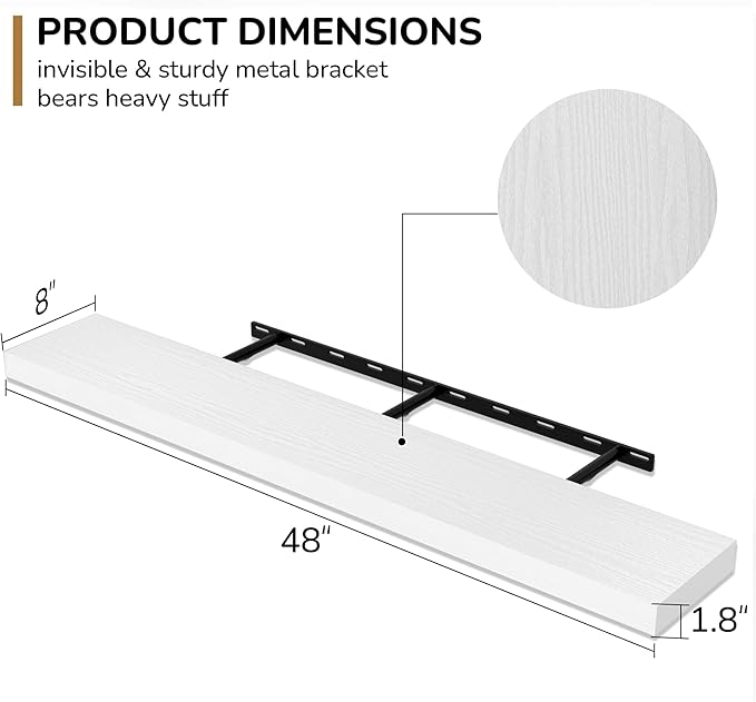 Fun Memories 48 Inch Floating Shelves - Image 3