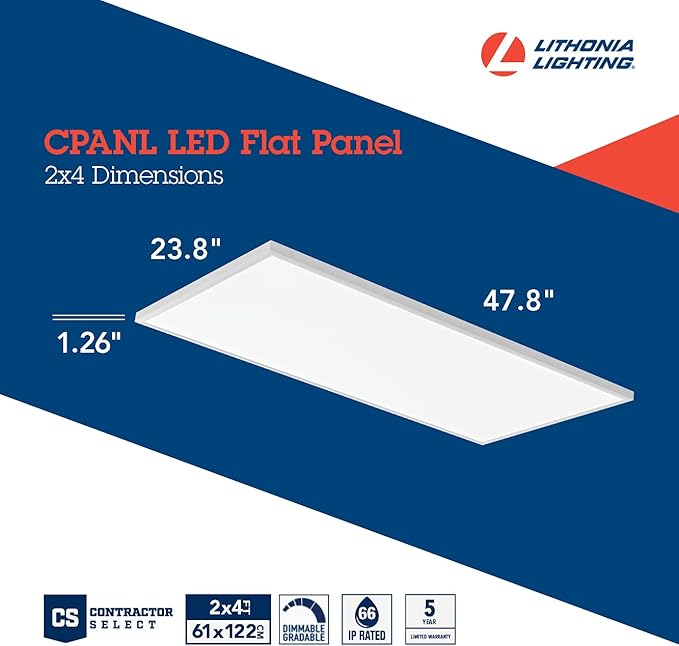 Lithonia Lighting CPANL 2x4 LED Flat Panel Light, 2 ft. by 4 ft. LED Light Panel - Image 5