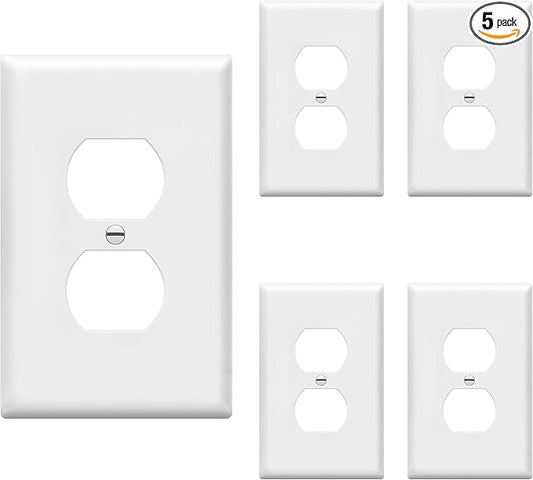 ENERLITES Mid-Size Duplex Receptacle Outlet Wall Plate, Electrical Outlet by Enerlites
