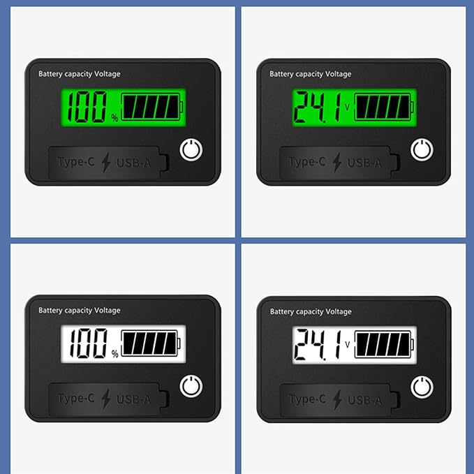 MOAIYU DC8-30V Electricity Meter Digital LCD Display Car Battery Charging - Image 7