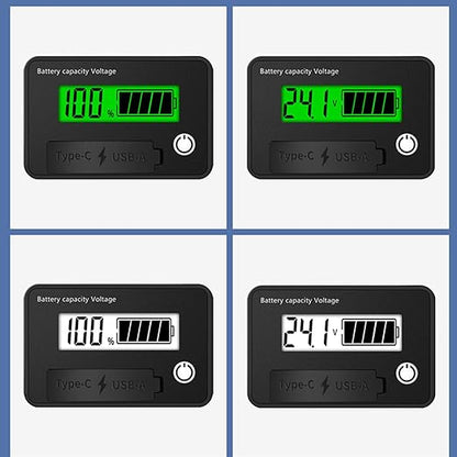 12V 24V Battery Capacity Indicators DC8-30V Leads Acid Lithium Voltages Tester - Image 3