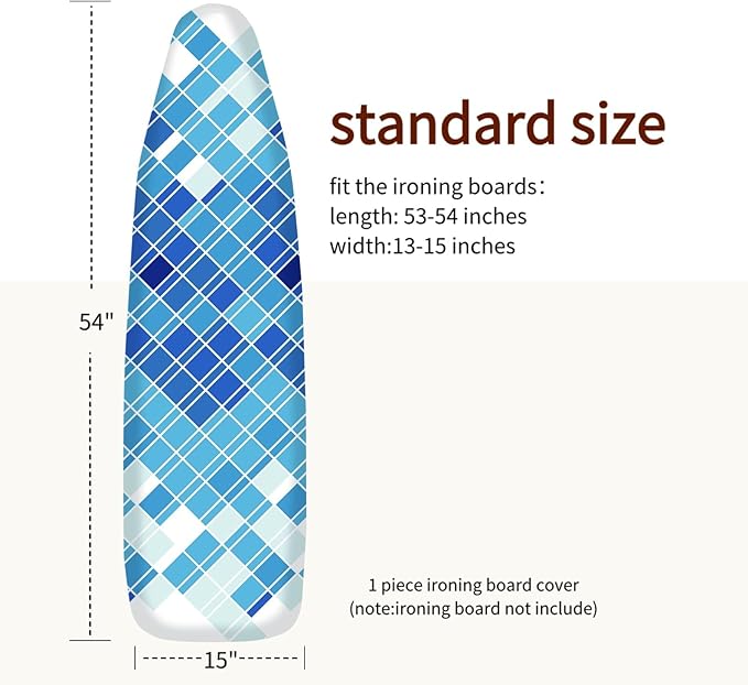 Bumkimue Ironing Board Cover and Pad, Standard Size 15x54 Inches, Heavy Duty - Image 2