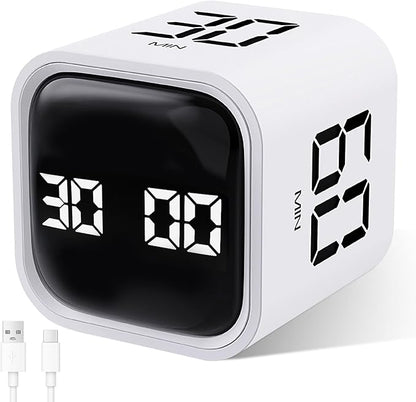 GuDoQi Multi-Function Cube Timer, 5/10/30/60 Min & Custom Count Down, Included by GuDoQi