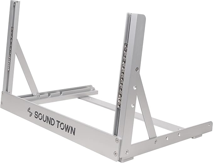Sound Town 6U Aluminum 2-Post Desktop Open-Frame Rack, Angle Adjustable - Image 3