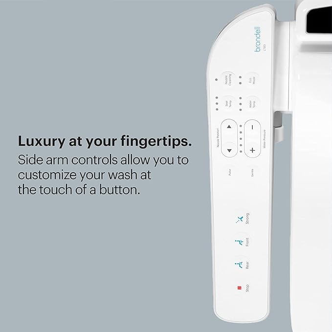 Brondell LT89 Electric Bidet Toilet Seat, Fits Elongated Toilets, Warm Water - Image 5
