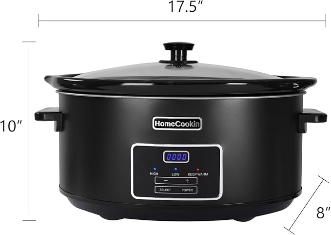HOMECOOKIN 8 Quart Programmable Slow Cooker, Kitchen Appliances, Perfect - Image 3