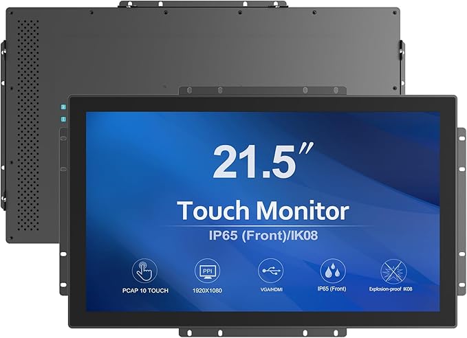 21.5 Inch Open Frame LCD Display Touch Screen Monitor HDMI VGA DVI Inputs 1000 by GreenTouch