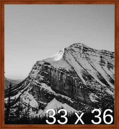 Frame It Easy 33 x 36 Russet Wood Frame by FrameItEasy
