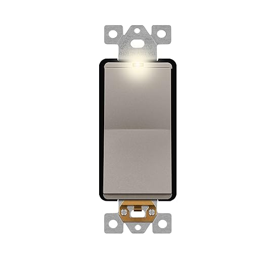 LIDER Minimalist Design Matte Finish Lighted 4-Way Decorator Light Switch by LIDER
