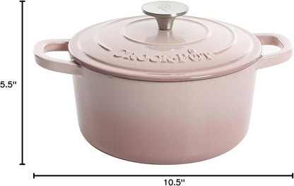 Crock-Pot Artisan Round Enameled Cast Iron Dutch Oven, Pistachio Green - Image 3