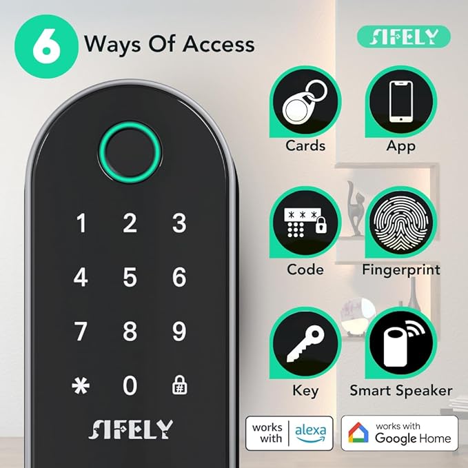 Built-in WiFi Fingerprint Smart Door Lock - Image 2