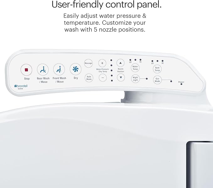 Brondell SE400-RW Swash SE400 Electric Bidet Toilet Seat - Image 5