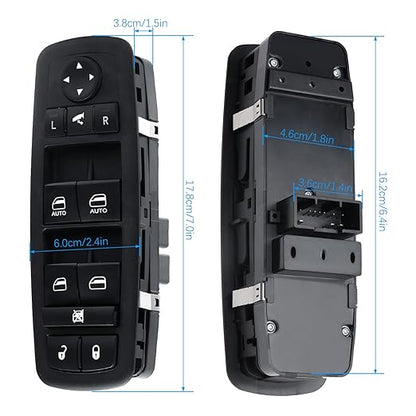 WUANGKI Power Control Window Switch | Front Driver Side | 8+3 Pins | Compatible - Image 2