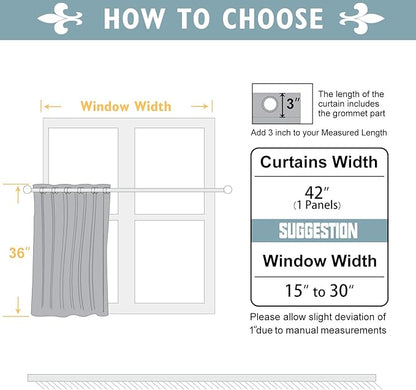 ChrisDowa Blackout Curtains 36 Inches Long - Image 6
