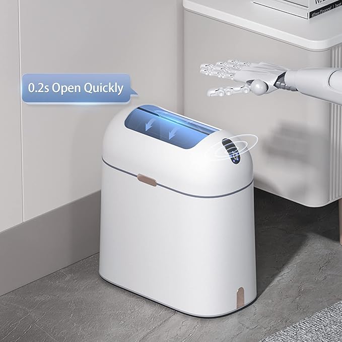 ELPHECO Bathroom Trash Can, 2.5 Gallon Motion Sensor Waterproof Trash Bin - Image 6