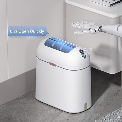ELPHECO Bathroom Trash Can, 2.5 Gallon Motion Sensor Waterproof Trash Bin - Image 6
