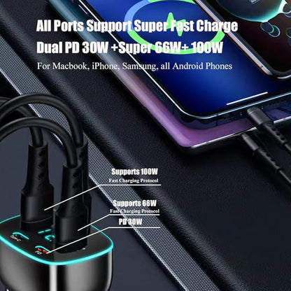 5 Port USB C Car Phone Charger - Image 3