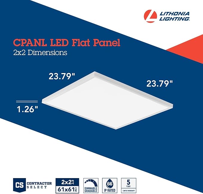 Lithonia Lighting CPANL 2x2 LED Flat Panel Light, 2 ft. by 2 ft. LED Light Panel - Image 5