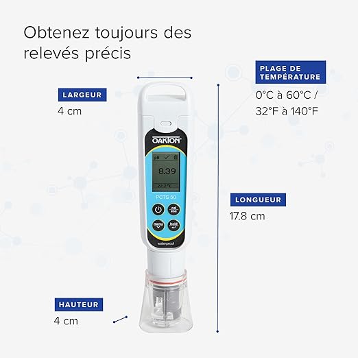Oakton AO-35634-35 PCTSTestr 50 Waterproof Pocket pH/Cond/TDS/Salinity Tester - Image 5