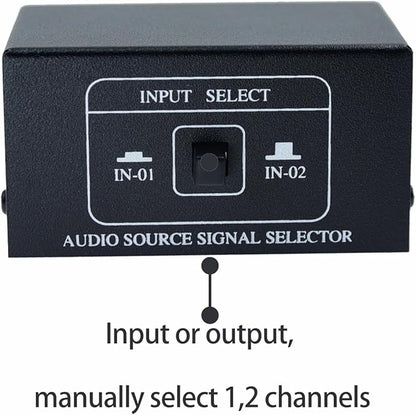 1/8" 1 in 2 Out or 2 in 1 Out Audio selector 3.5 mm TRS Stereo Channel 2 - Image 5