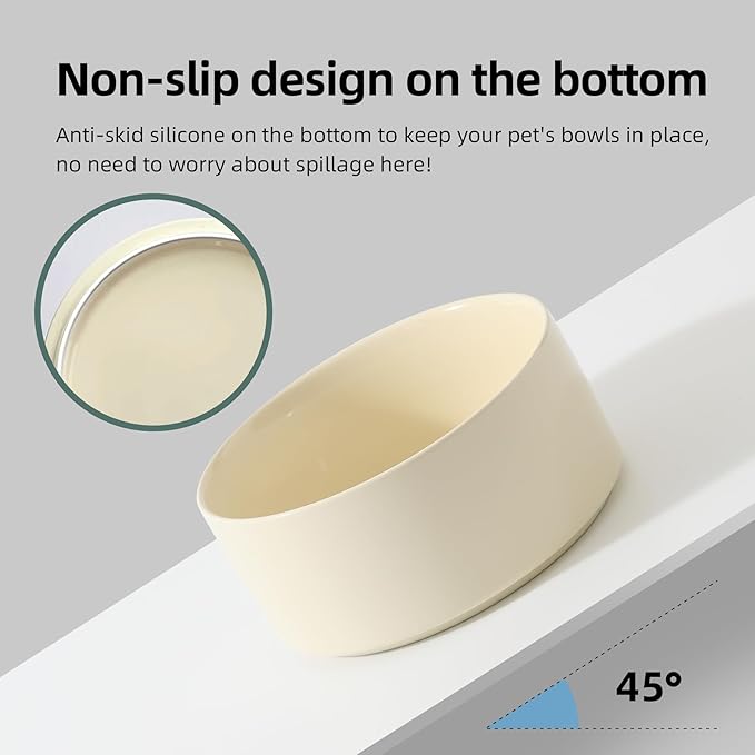 Ceramic 7.3inch Dog Bowl, Food and Water Bowl - Image 3