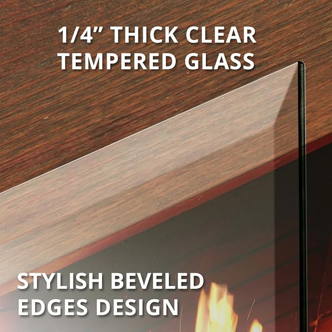 Premium Tempered Glass Fireplace Screen - Image 3