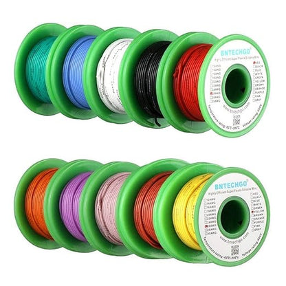 BNTECHGO 26 Gauge Silicone Wire Kit 10 Color Each 25 ft Flexible 26 AWG - Image 2