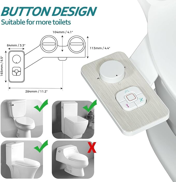 SAMODRA Bidet Attachment, Non-Electric Cold Water Bidet Toilet Seat Attachment - Image 3