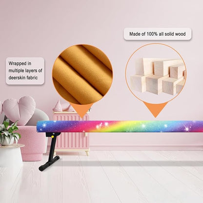 Wesky Adjustable Balance Beam, High and Low Floor Beam Gymnastics Equipment - Image 3