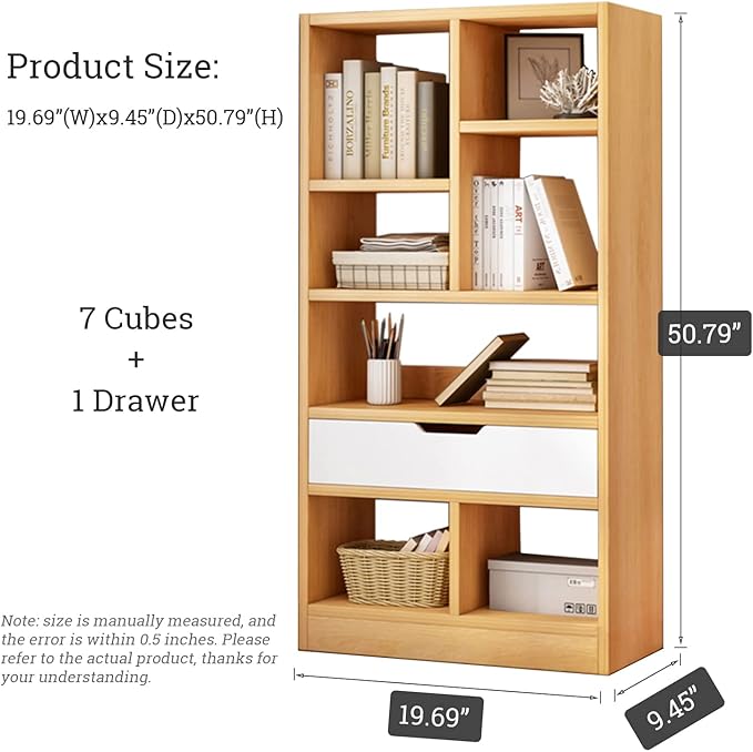 IOTXY Wooden Open Shelf Bookcase - Image 3