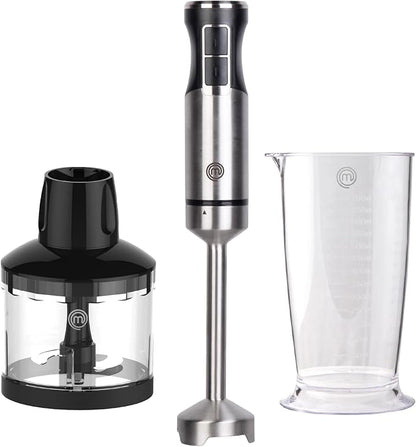 MasterChef Immersion Blender Handheld, Stainless Steel Hand Held Blending Stick by MasterChef