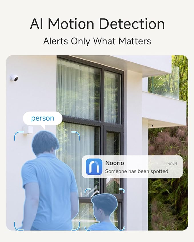 Noorio Security Cameras Wireless Outdoor Magnetic, 1080P AI Motion Detection - Image 5