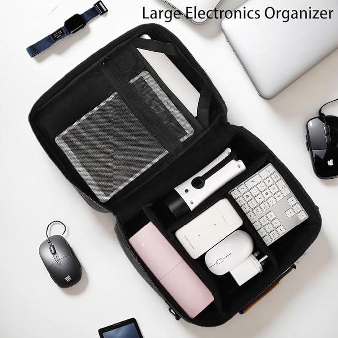 Extra Large Electronics Organizer Travel Case, Cable Organizer Bag - Image 7