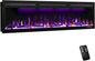 60 inch Electric Fireplace, Recessed and Wall Mounted Slim Electric Fireplace by Mystflame