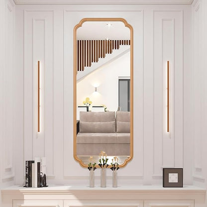 Natural Wood Framed Bathroom Mirror - Image 3