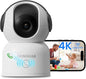 4K 8MP WiFi Camera, 360°Pan/Tilt Indoor Camera, 2-Way Talk, One-Touch Calling by AKINGUARDirect
