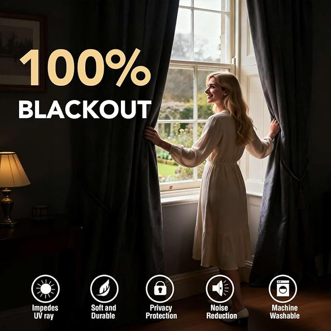 H.VERSAILTEX 100% Blackout Curtains - Image 2