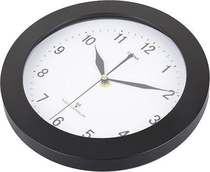 Atomic Wall Clock，US Auto Calibration Time 10 Inch Round Clock, Battery Operated - Image 3