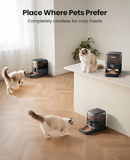 oneisall Cordless WiFi Automatic Cat Feeder, Tasty S2 Pro Rechargeable 100-Day - Image 3