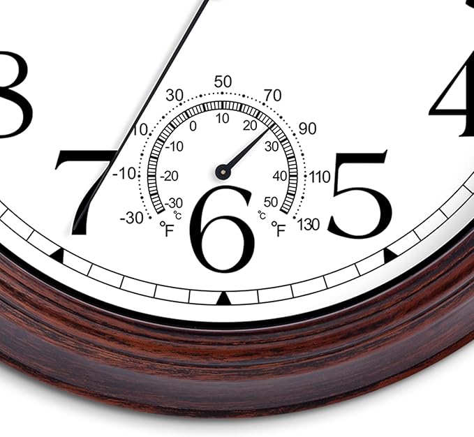 KECYET 14 Inch Outdoor Wall Clock - Image 7