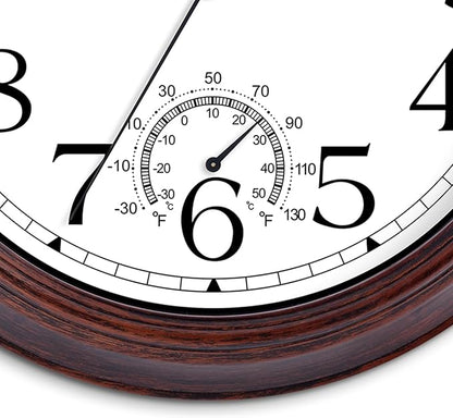 KECYET 14 Inch Outdoor Wall Clock - Image 7